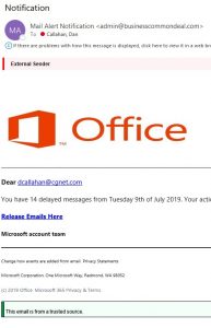 Another Office phishing message