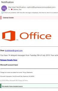 another office 365 phishing messge