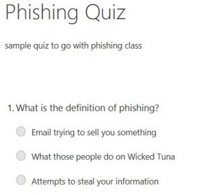 example phishing quiz questions