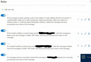 successful phishing attack inbox rules