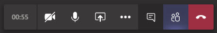Microsoft Teams In-screen calling menu