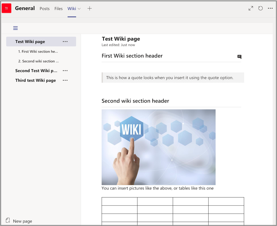 How To Use The Wiki Tab In Teams Cgnet