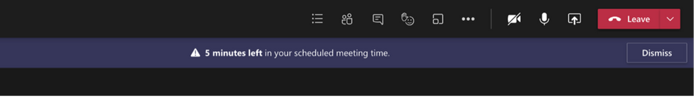 end of meeting notification