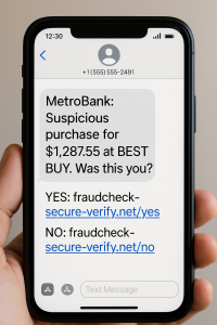 holiday text message scam